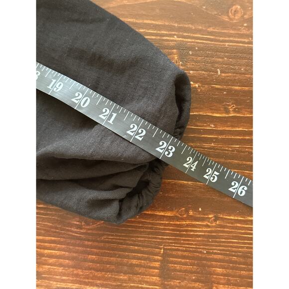 TUCKERNUCK Eyelet Jane Blouse Top M Black Bishop Sleeve Sheer Layer Coquette - Picture 12 of 14